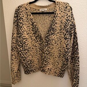 Francesca's Collections Beige and Black Knit Sweater